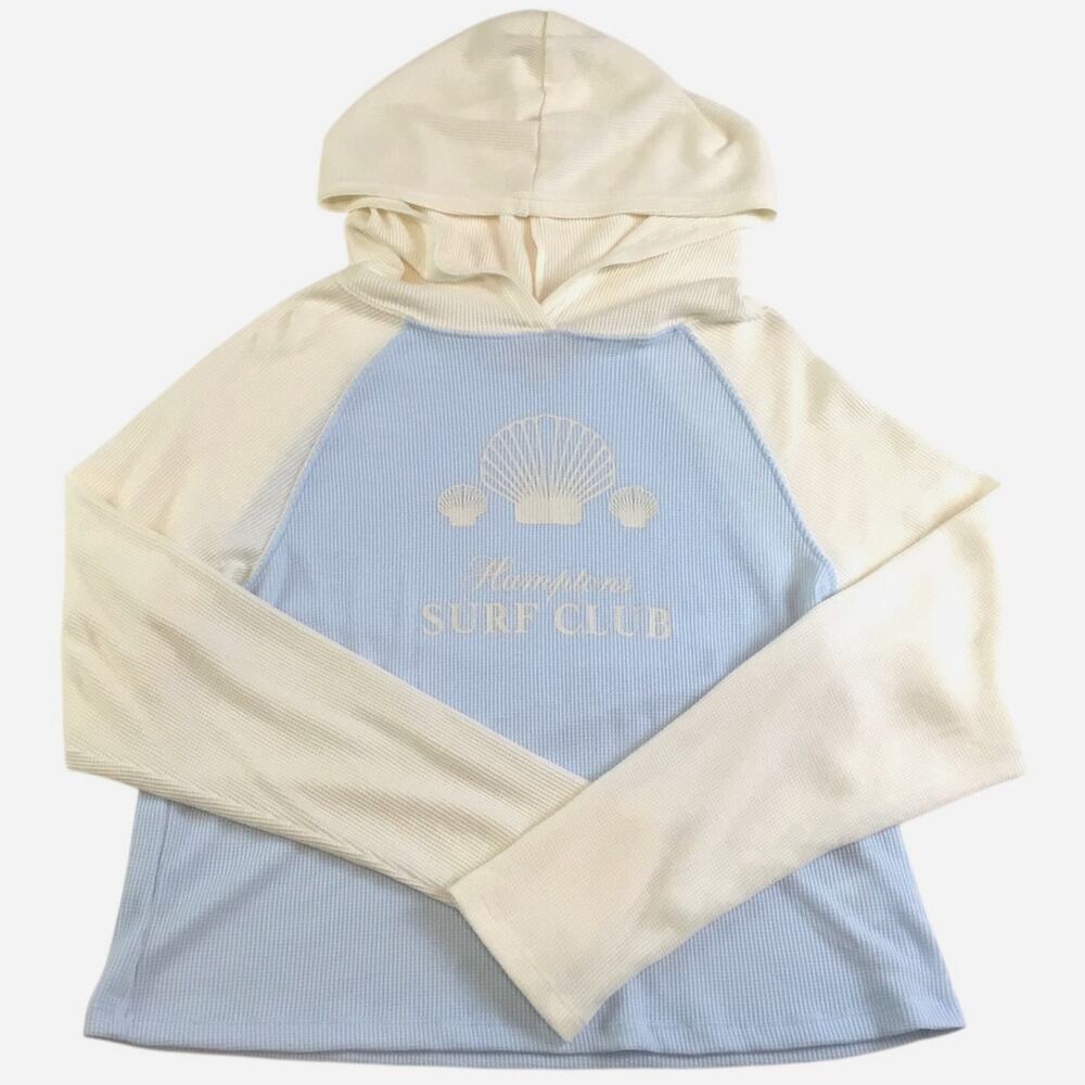 Hampton Surf Club Pink Republic Hoodie NWT Waffle Weave New
